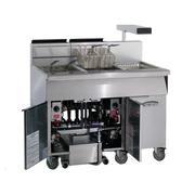 Imperial IFSCB675C (6) 75 Lbs. Gas Floor Model Deep Fryer w/ Computer Controls | 1,050,000 BTU