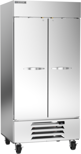 Beverage Air HBF35HC-1 39.5" 2 Solid Door Bottom Mount Reach-In Freezer | 35.08 Cu. Ft.