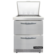 Continental Refrigerator D27N12M-FB-D Refrigerated Counter, Mega Top Sandwich / Salad Unit