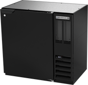 Beverage Air BB36HC-1-F-B-27 36" 1 Solid Door Black Food Rated Back Bar Cooler | 8.31 Cu. Ft.