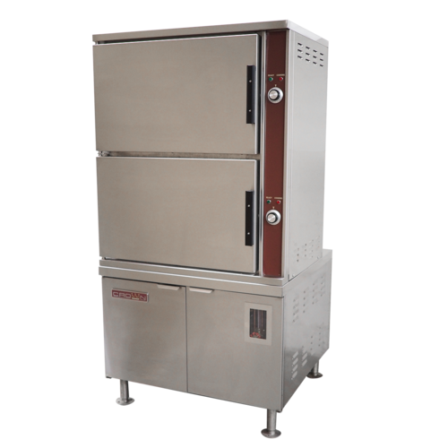 Crown Steam GCX-24 2-Compartment Gas Convection Steamer w/ 36" Cabinet Base