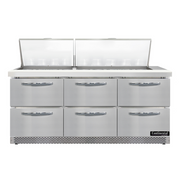 Continental Refrigerator D72N27M-FB-D Refrigerated Counter, Mega Top Sandwich / Salad Unit
