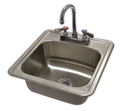 Advance Tabco DI-1-1515-X 15" x 15" 1-Compartment Stainless Steel Drop-In Sink