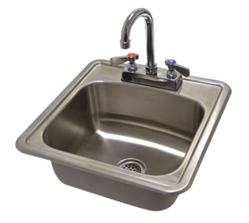 Advance Tabco DI-1-1515-X 15" x 15" 1-Compartment Stainless Steel Drop-In Sink