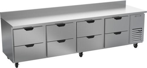 Beverage Air WTRD119AHC-8 119" 8 Drawer Worktop Refrigerator | 40.12 Cu. Ft.