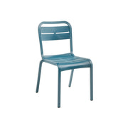 Grosfillex UT110784 Cannes Stacking Outdoor Chair | Mineral Blue