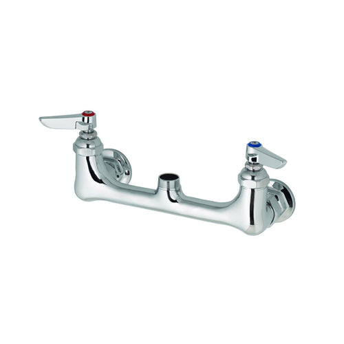 T&S Brass B-0230-CR-LN 8" Wall Mount Mixing Faucet - Less Nozzle