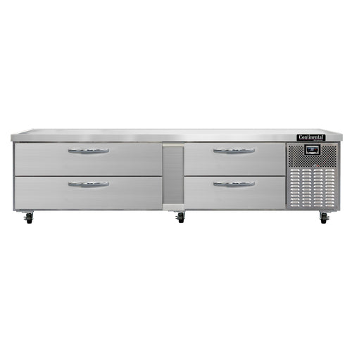 Continental D96GN 96" 4-Drawer Chef Base Refrigerator