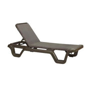Grosfillex 99515137 Marina Stacking Outdoor Chaise | Espresso