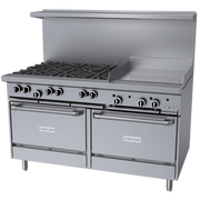Garland G60-6G24RR 60" Gas Range w/ 6-Burners, 24" Griddle, & 2 Standard Ovens | 310,000 BTU