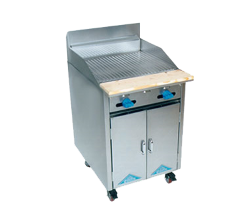 Comstock-Castle F32-24 24" Gas Griddle Range w/ Cabinet Base | 48,000 BTU