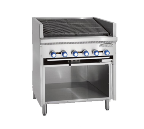 Imperial IABF-36 36" Floor Model Gas Steakhouse Charbroiler | 120,000 BTU