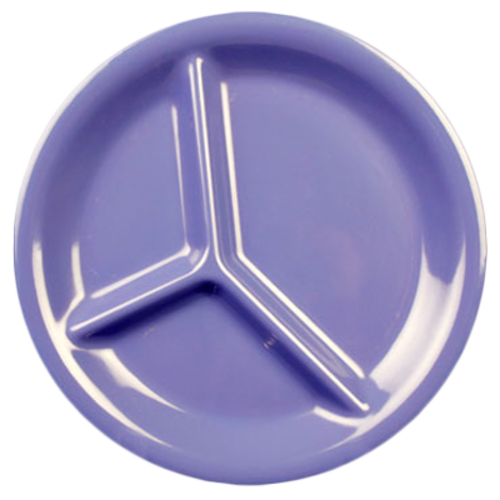 Thunder Group CR710BU Purple 10-1/4" 3 Compartment Plate | Case of 12