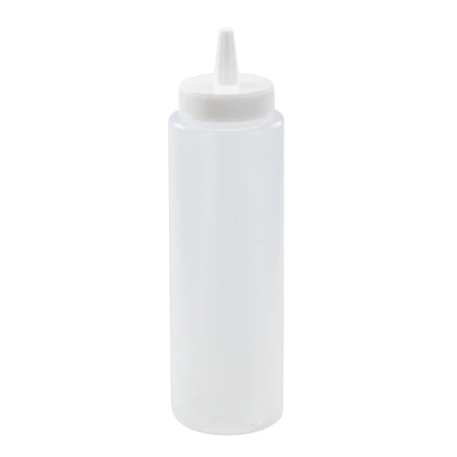 Winco PSB-08C 8 oz. Clear Squeeze Bottle | Case of 6