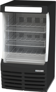 Beverage Air BZ13HC-B 30" Black Vertical Open Display Case | 7.38 Cu. Ft.