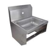 BK Resources BKHS-W-1410-1-BKK Single Splash Mount Faucet Hole 14" x 10" Knee Valve Hand Sink