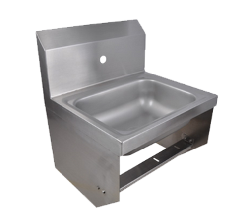 BK Resources BKHS-W-1410-1-BKK Single Splash Mount Faucet Hole 14" x 10" Knee Valve Hand Sink