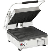 Star Pro-Max 2.0 PGT14I 14.5" Cast Iron Panini Sandwich Grill | Grooved Plates