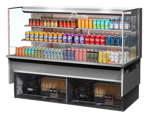 Turbo Air TOM-72L-UF-W(B)-3SI-N Refrigerated Display Case