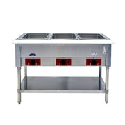 Atosa CSTEA-3C 44 1/8" CookRite 3-Pan Electric Steam Table | Wet/Dry