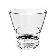 Thunder Group 10 oz. Stackable, Starburst Base, Clear Polycarbonate Rocks Glass | Model No. PLTHRG210C