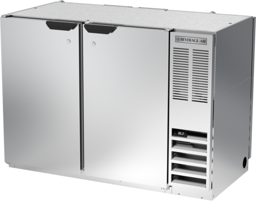 Beverage Air BB48HC-1-F-PT-S 48" 4 Solid Door Stainless Pass Thru Back Bar Cooler | 13.6 Cu. Ft.
