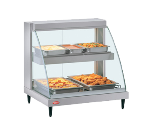 Hatco Glo-Ray GRCD-2PD 2 Shelf 33" 4 Pan Heated Countertop Display Case