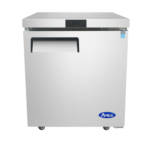 Atosa MGF8401GR 28" 1-Solid Door Undercounter Reach-In Refrigerator | 7.15 Cu. Ft.