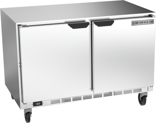 Beverage Air UCF48AHC 48" 2 Solid Door Undercounter Freezer | 11.04 Cu. Ft.