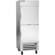 Beverage Air HBR27HC-1-HS 30" 2 Solid Half Door Bottom Mount Reach In Refrigerator | 25.97 Cu. Ft.
