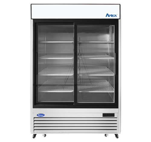 Atosa MCF8709GR 55" 2-Glass Door Reach-In Refrigerator | 44.9 Cu. Ft.