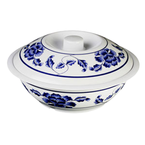 Thunder Group Lotus 80 oz. Melamine Serving Bowl w/Lid| Model No. 8011TB