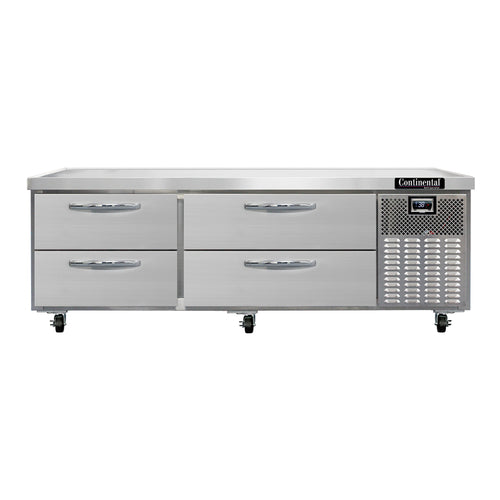 Continental D72GN 72" 4-Drawer Chef Base Refrigerator