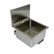 BK Resources BKHS-D-1616 Single Deck Mount Faucet Hole 16" x 16" Knee Valve Hand Sink