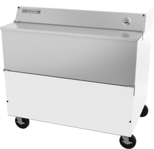 Beverage Air SMF49HC-1-W 49" White Single Sided Forced Air Milk Cooler | 12 Crate Capacity
