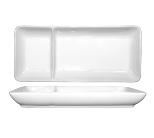 International Tableware FA2-120 12" x 5" Compartment Plate | Case of 12