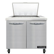Continental Refrigerator SW36N12M Refrigerated Counter, Mega Top Sandwich / Salad Unit