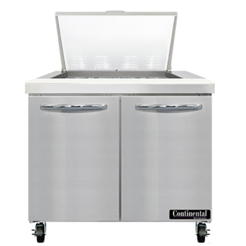 Continental Refrigerator SW36N12M Refrigerated Counter, Mega Top Sandwich / Salad Unit