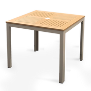 JustChair PW803TT-3636 36" x 36" Perma-Wood / Faux Teak Outdoor Dining Table