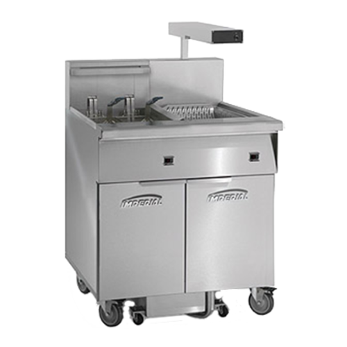 Imperial IFSCB150EU 31" Electric Floor Model Deep Fryer | (1) 50 Lbs. Battery