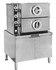 Crown Steam DDA-2 2-Compartment Direct Steam Dual Pressure Cooker w/ 36" Cabinet Base