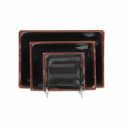Thunder Group  2408TM Tenmoku 8-1/2"-x-5-3 /4" Wave Rectangular Plate | Case of 12