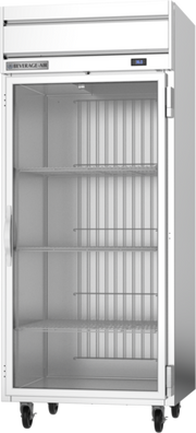 Beverage Air HRPS1WHC-1G 26" 1 Wide Glass Door Top Mount Reach In Refrigerator | 30.76 Cu. Ft.