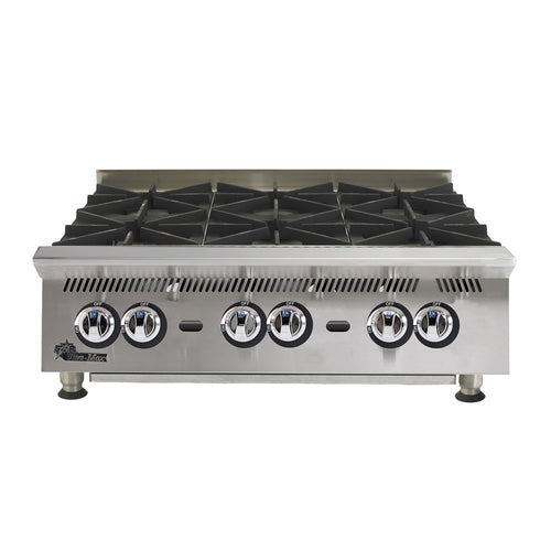 Star Ultra-Max 806HA 6 Burner Countertop Gas Hot Plate | 180,000 BTU