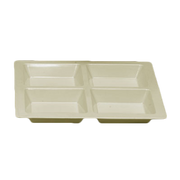 Thunder Group 13-1/2"(l) x 13-1/2'(w) x 1-3/8"(h) 4 Compartment, Square, Passion Pearl Melamine Serving Tray | Model No. PS5104V