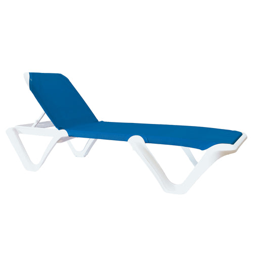 Grosfillex 99901004 Nautical Pro Outdoor Chaise | Blue