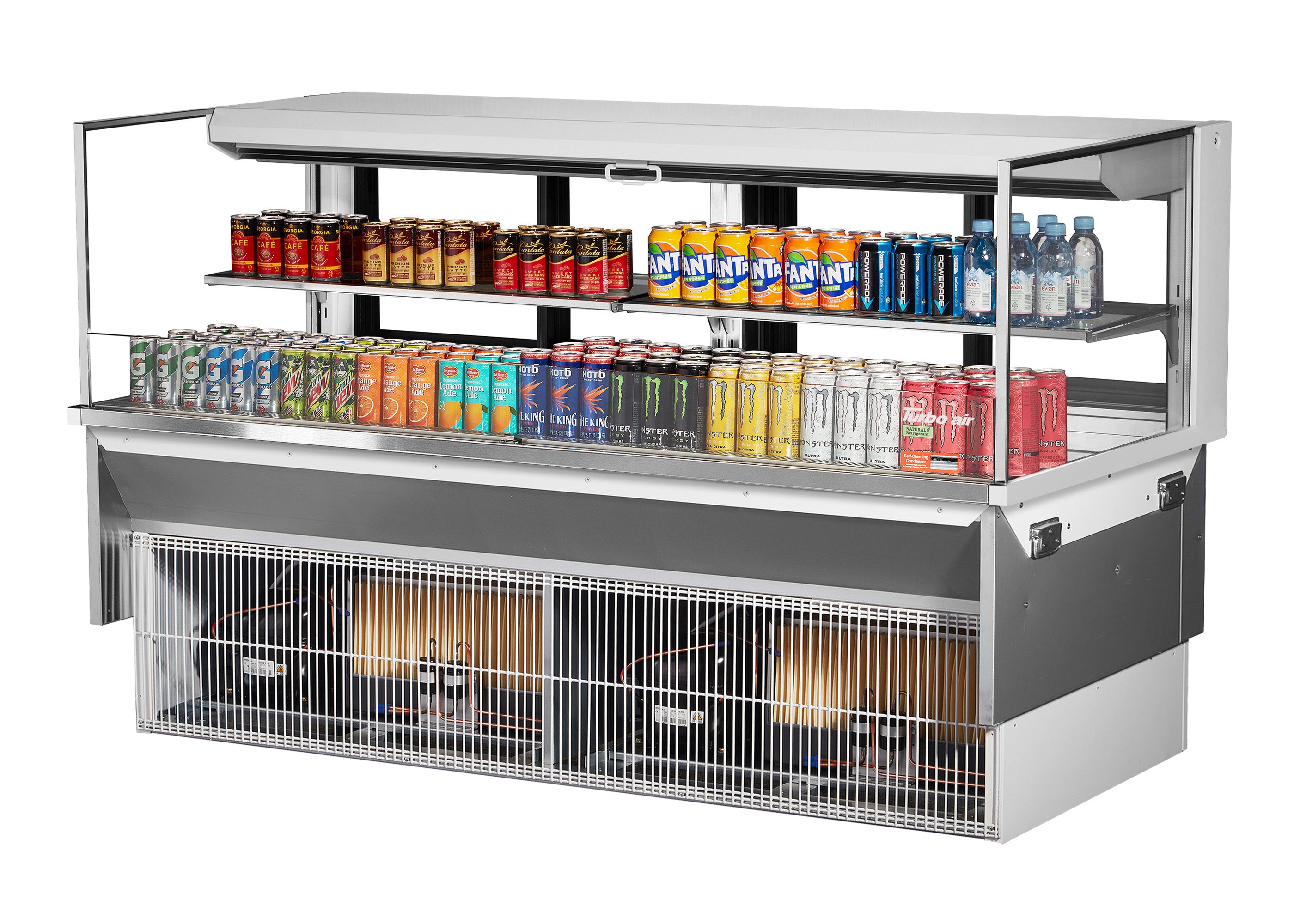 Turbo Air TOM-72L-UFD-W(B)-2SI-N Refrigerated Display Case