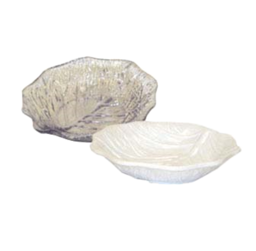 G.E.T. LE-600-CL Let's Party 6" Clear Melamine Leaf Platter | Case of 24