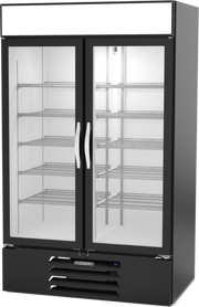 Beverage Air MMF44HC-1-B-IQ 47" 2 Glass Door Black Reach In Merchandiser Freezer | 44 Cu. Ft.