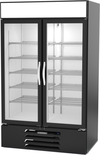 Beverage Air MMF44HC-1-B-IQ 47" 2 Glass Door Black Reach In Merchandiser Freezer | 44 Cu. Ft.